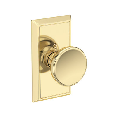 Solvang Passage Knob with Chamfered 5in Rose in Venetian Bronze