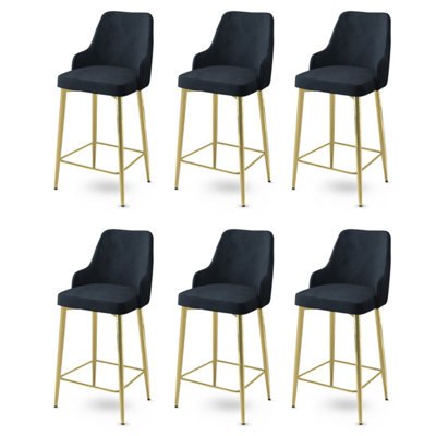 Pearlene Upholstered Velvet Bar Stool
