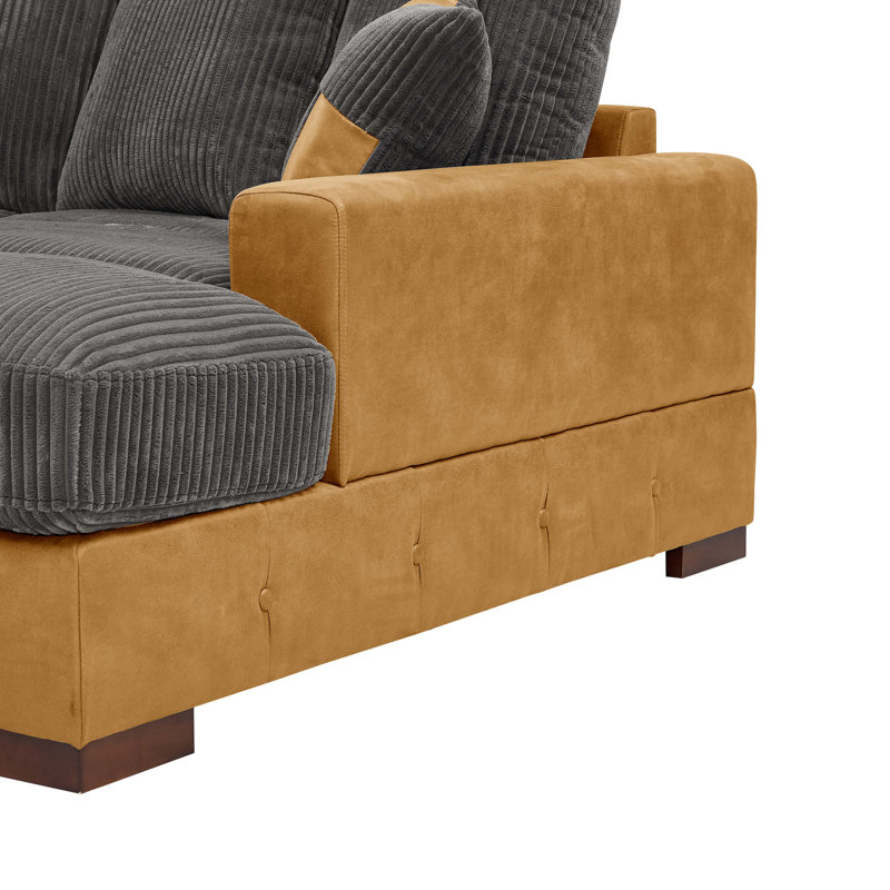 Canapé modulaire Coastal Luxe, Gris / Brun clair