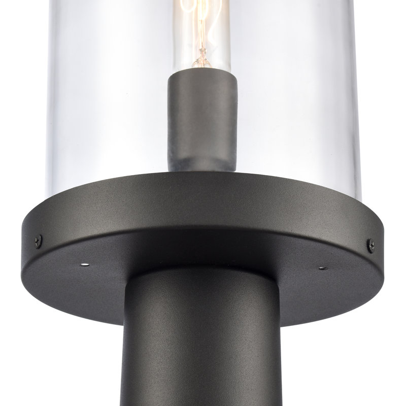 Lampadaire d'extérieur à 1 lumière de 20,75 po de hauteur Hopkins - Noir anthracite