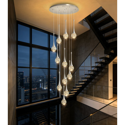Luminaire suspendu 12 lumières DEL Glam