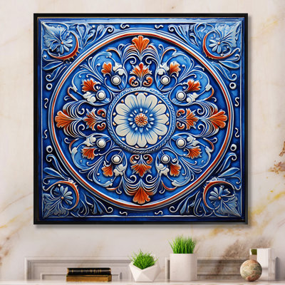 Boho Turkish Blue Tiles 2 - Boho Tiles Wall Art