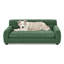 Grand chien avec accoudoirs en tissu respirant en lin gris foncé de style moderne pour grands chiens et inclus