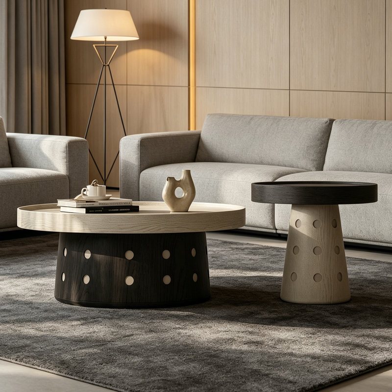 Ensemble de tables basses Modern Modern, White/Black
