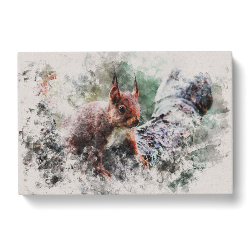 Red Squirrel Vol.1 - Wrapped Canvas, 35cm H x 50cm W x 3cm D
