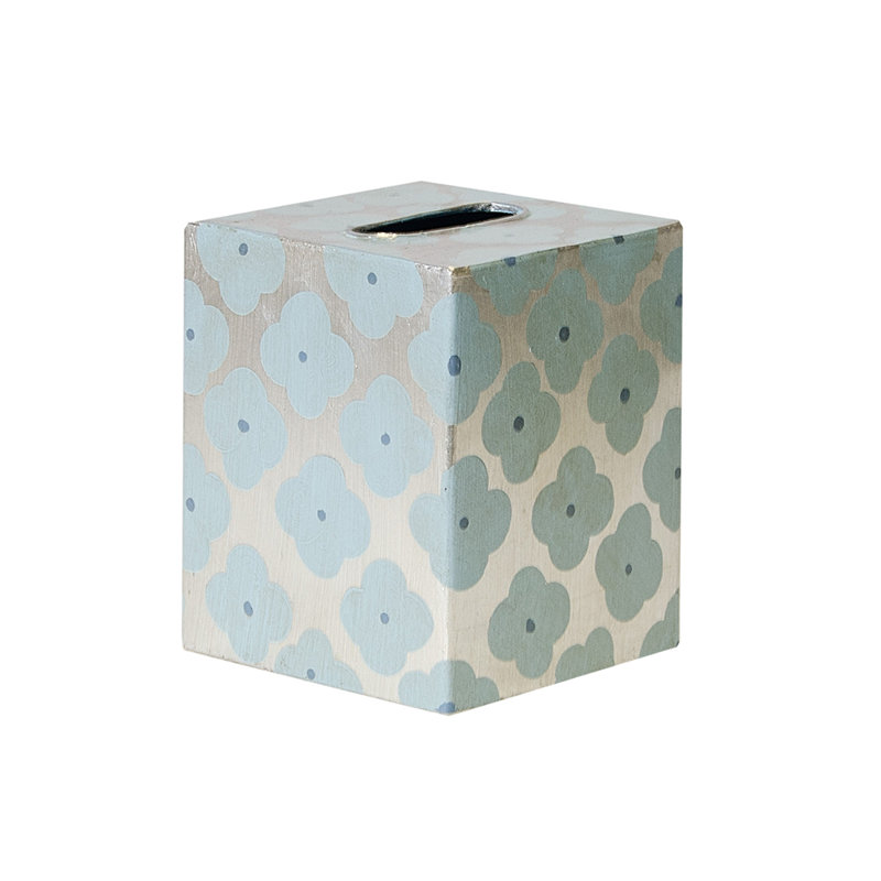 Couvercle de boîte à mouchoirs kbmorocco, Bleu / Argent