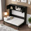 Grand lit escamotable avec armoires de rangement, lit escamotable mural, lit pliant rustique en bois, noir-1408604501-1556816246