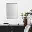 Miroir mural encadré en aluminium noir mat 24 po Sassi-70675501-70675500
