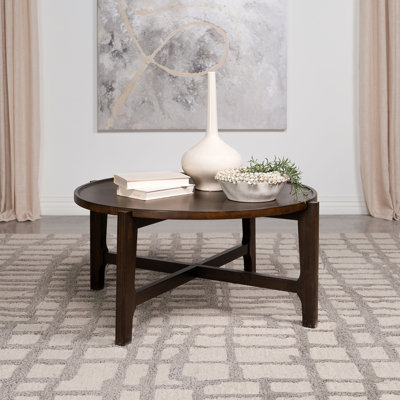 Table basse ronde en bois massif