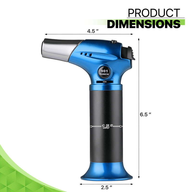 BBQ Torch Handheld Butane Torch For Welding, Cooking, Barbecue, Baking, Blue