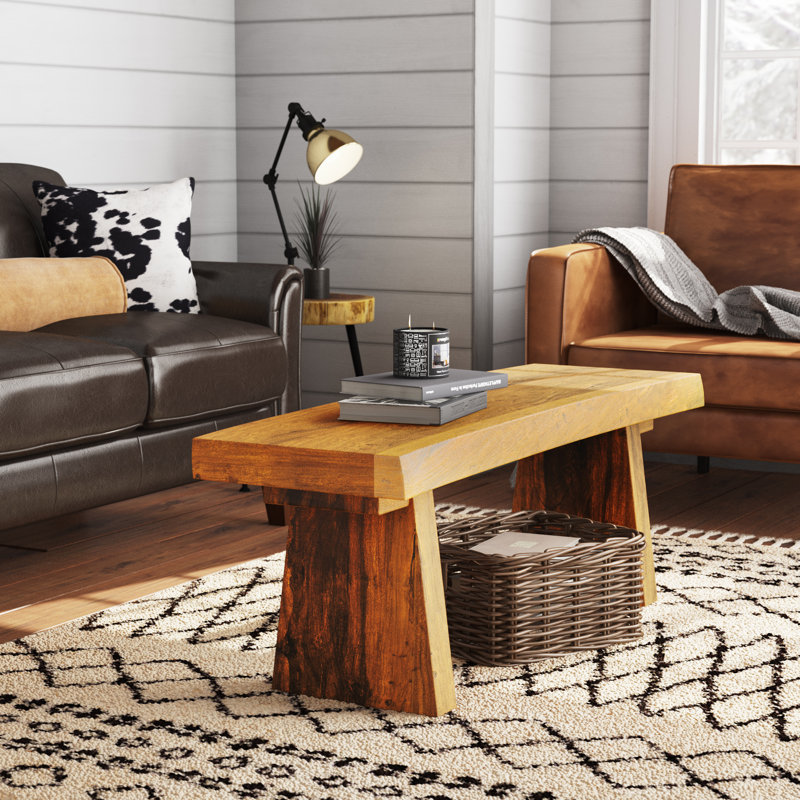 Kristofer Solid Wood Bench, Walnut