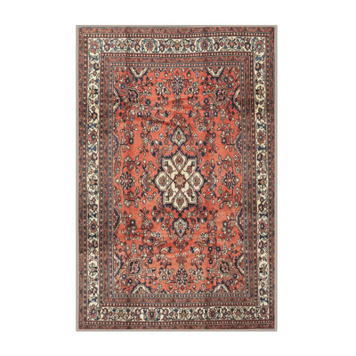 Tapis traditionnel rouge / noir Vasios