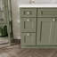Armoire de salle de bain en bois massif prête à assembler avec tiroir Shaker - comptoir non inclus-124300544