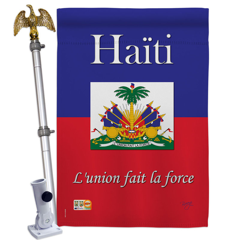 Double Sided 40'' H x 28'' W Polyester Flag Set