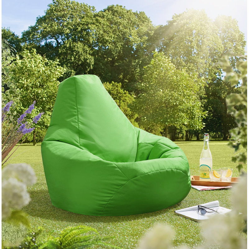 Salcombe Polyester Outdoor Friendly Refillable Bean Bag Chair & Lounger, Lime