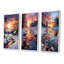 «Winter Sunset Snowfall», 3 pièces sur toile-1887997959-1887997952