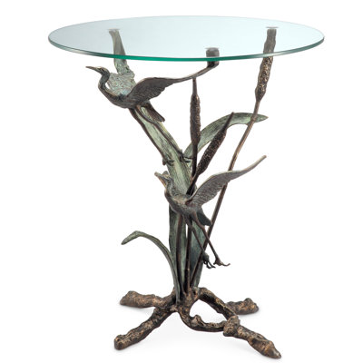 Sansbury Glass Top End Table