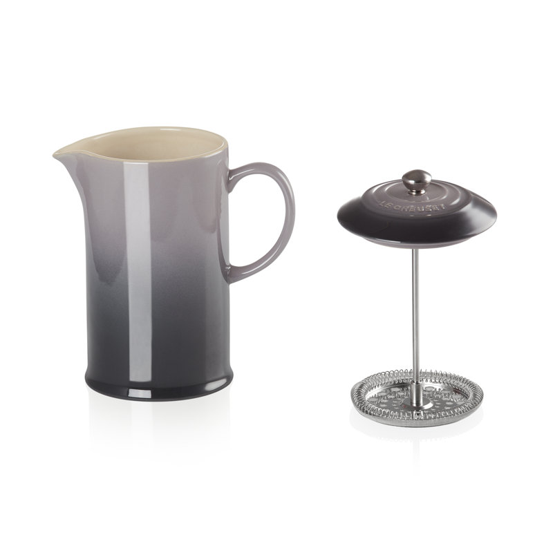 Le Creuset Stoneware Cafetiere with Metal Press, Flint