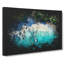 Boat by a Beach in the Seychelles Paint Splash - Wrapped Canvas-56667842