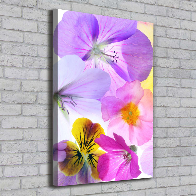 Colorful Flowers - Wrapped Canvas Print