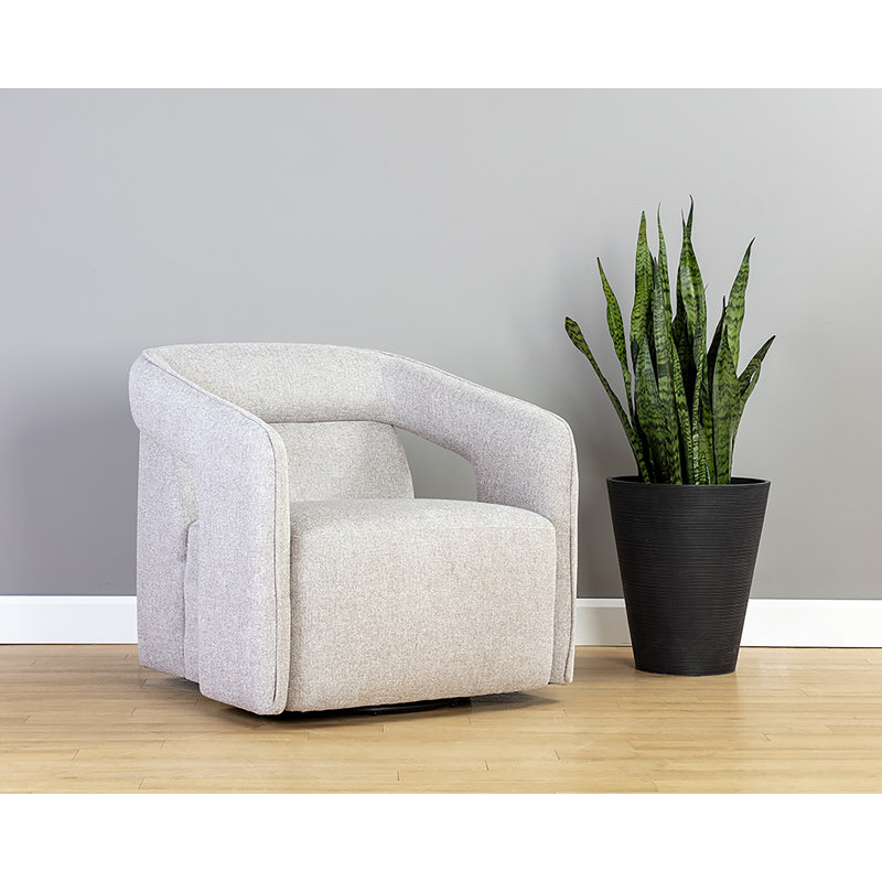 Kendrick Swivel Armchair, Black Velvet