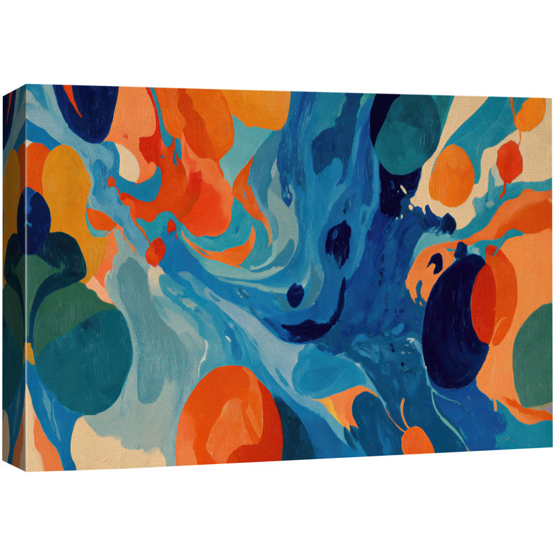 «Swirling Abstract Art», images de chambre à coucher, impression sur toile encadrée, H 32 po x l 48 po x P 1,5 po