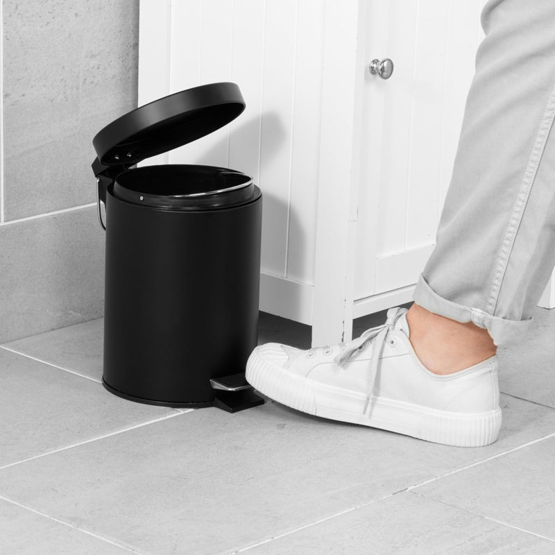 Steel Step On Kitchen Trash Can - 3L