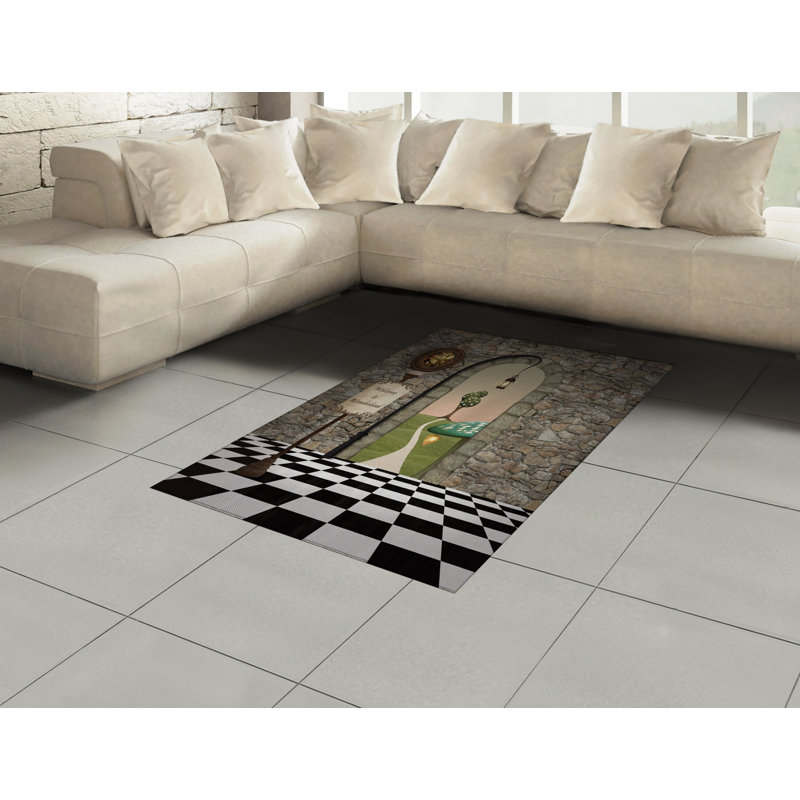 Cartoon High Density Long Fiber Poly Threads Decorative Area Rug Carpet, Rectangle 4' x 5'8"
