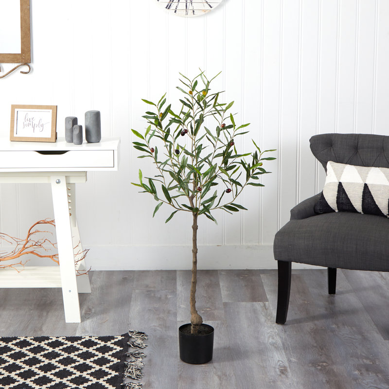 Olive artificielle en pot, H 48 po x l 20 po x P 12 po