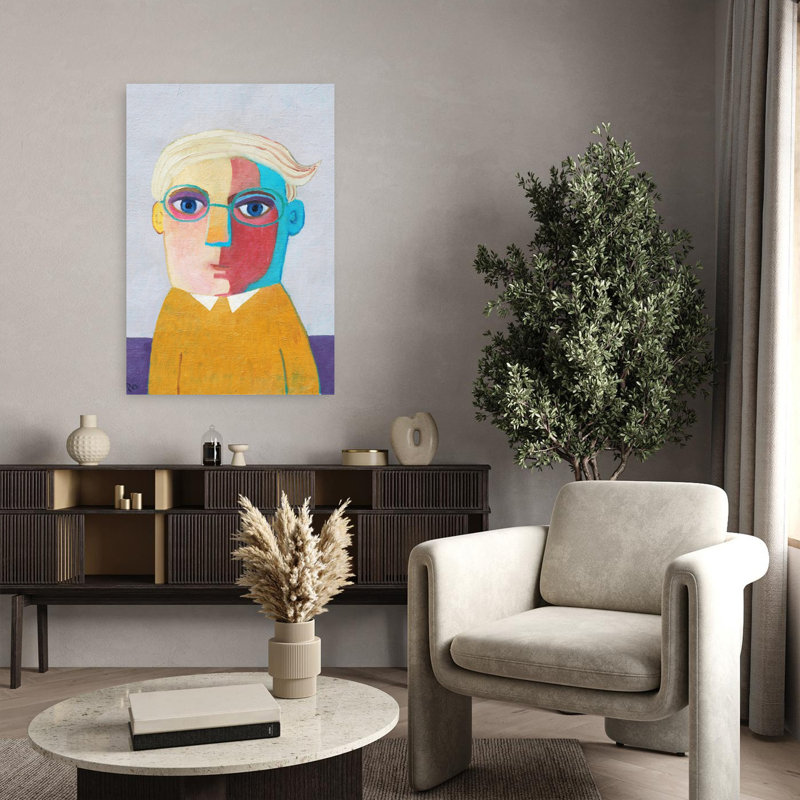 Art mural contemporain de style abstrait, H 36 po x l 24 po