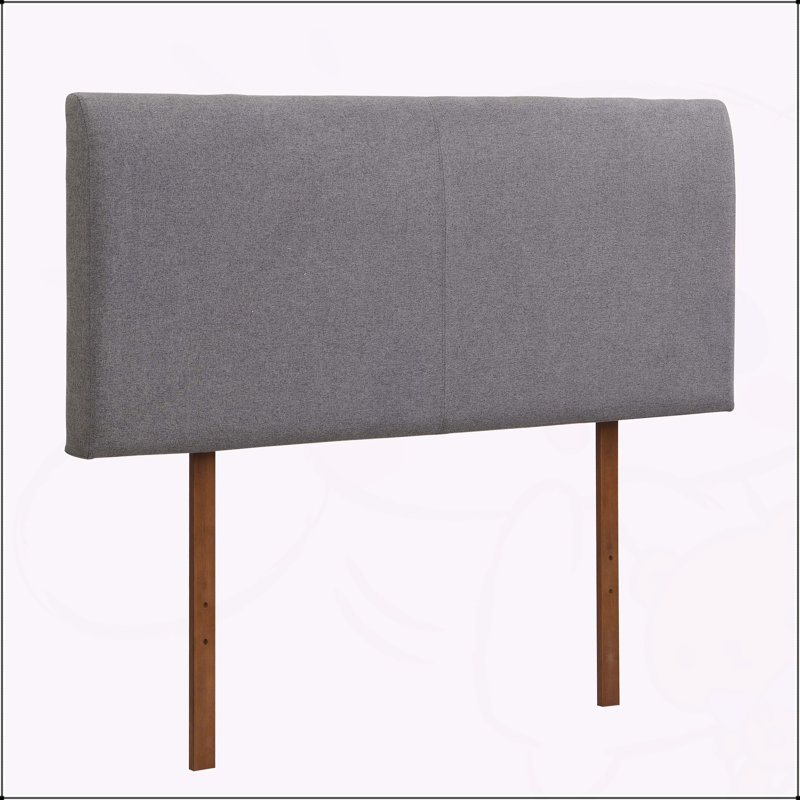 Tête de lit réglable en bambou, Gris, Double