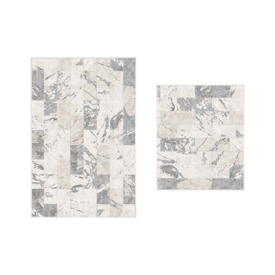 Ensemble 2 tapis de bain