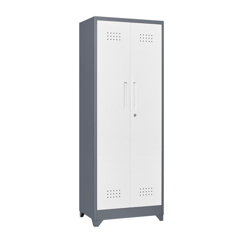 Armoires de rangement en métal, armoire à outils de nettoyage avec porte verrouillable, rangement pour outils à grand balai et rangement