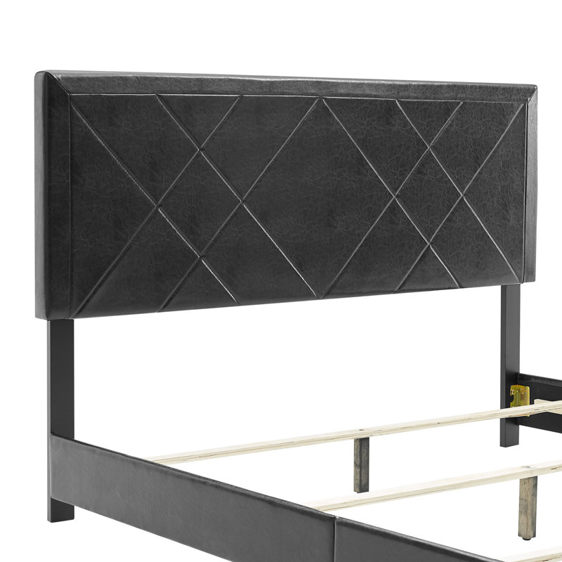 Lit tapissier standard Myrtle, Double, Noir