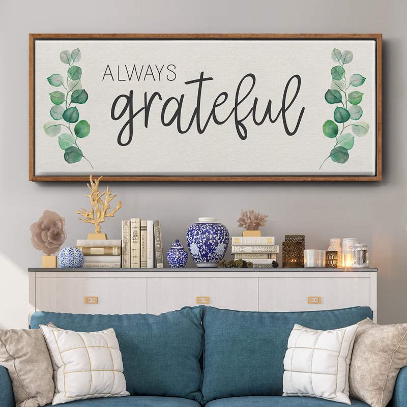 Always Grateful- Framed Canvas