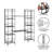 Makynlee 51.5"W Adjustable Folding Metal Shelving Unit-87743245