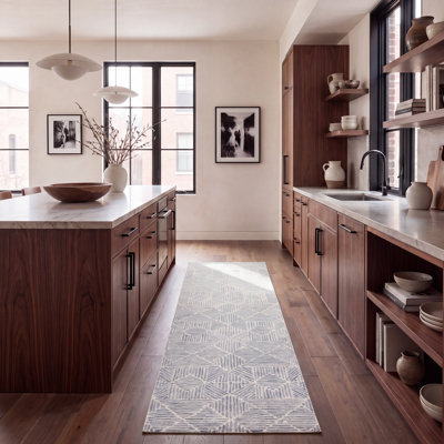 Tapis géométrique en laine tissé à la main 0,8 po Forbestown