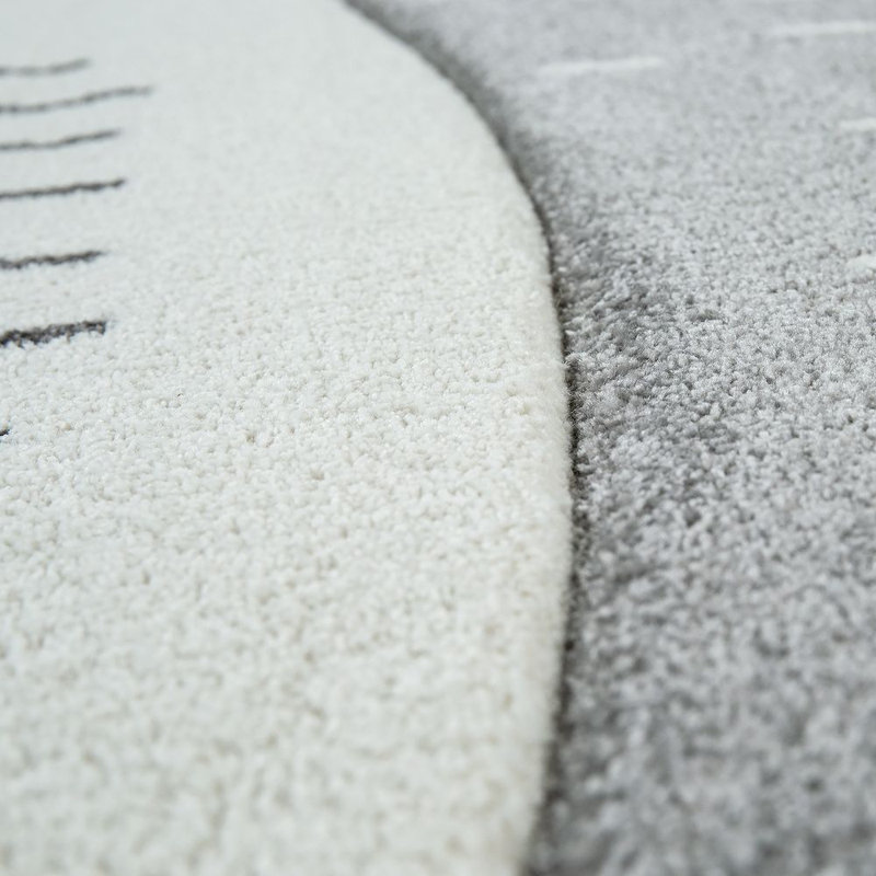 McBride Shaggy Grey Rug, Rectangle 80 x 150cm