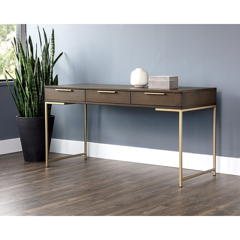 Rebel Standing Desk, Gold/Umber