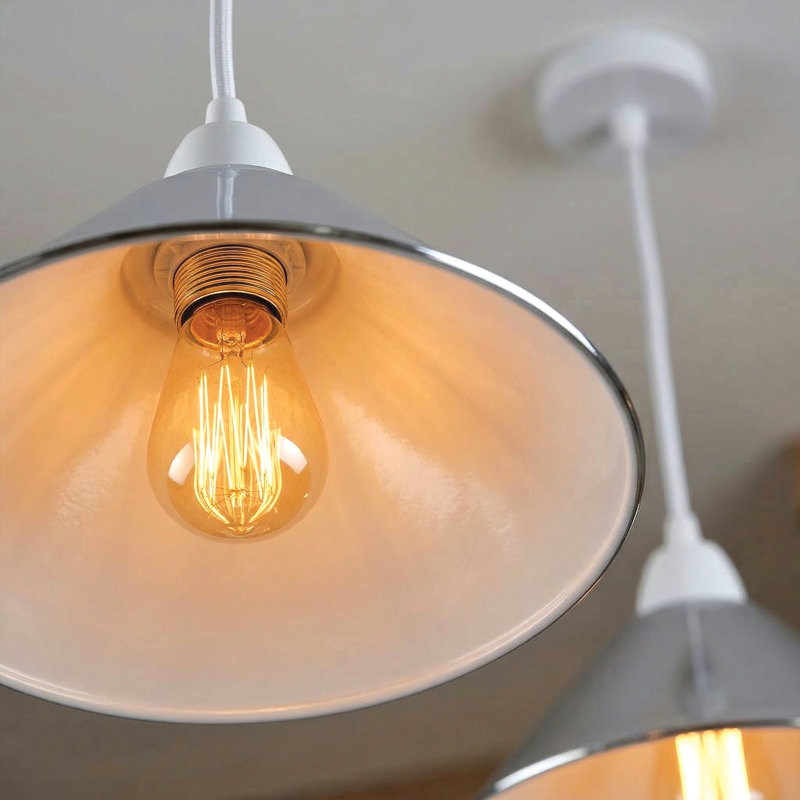 10cm H Metal Cone Lamp Shade, Chrome