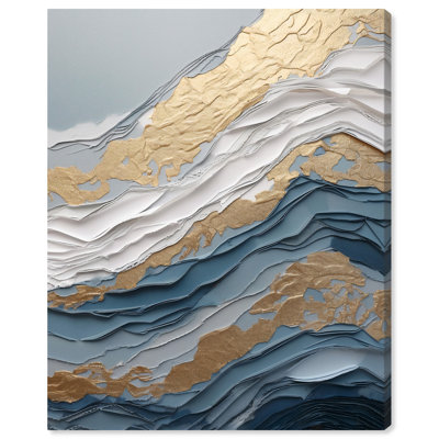 «Layers Of Glam Water», art abstrait bleu moderne par Art Remedy