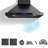 30 inch 900 CFM Convertible Wall Mount Range Hood 4 Speed Quiet Black Stainless Steel Remote and Touch Panel Control with LED Lights-120430900