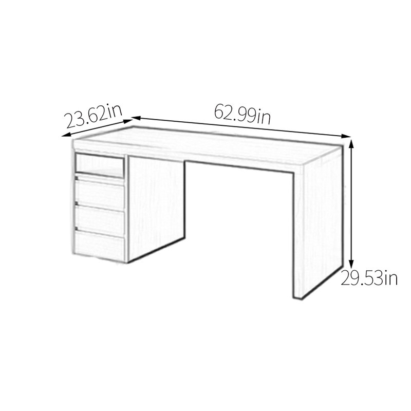 Huseby, H 29,53 po x l 62,99 po x P 23,62 po