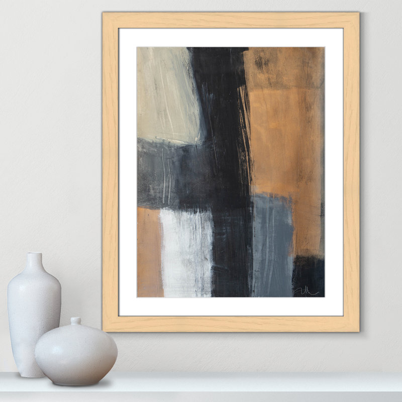Calderon Karl Metallic Slate II, reproduction d'art encadrée sur papier, H 31 po x l 25 po x P 1,25 po