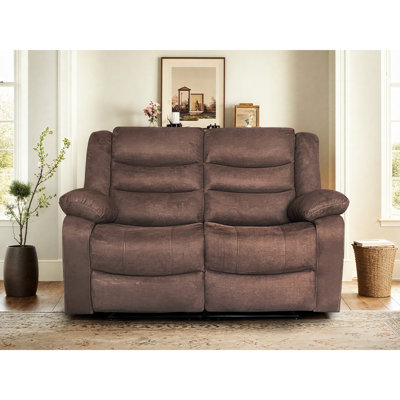 Frithiof 59"Microfiber Manual Recliner Chair Reclining Loveseat