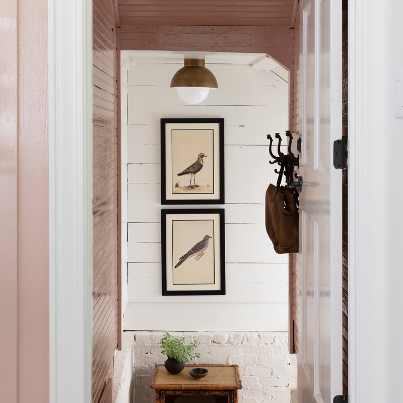 Montreux 1 - Light Flush Mount, Natural Brass