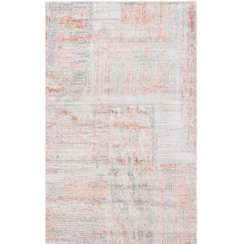 Tapis gris / rouille Bedford, Rectangle 10 pi x 14 pi