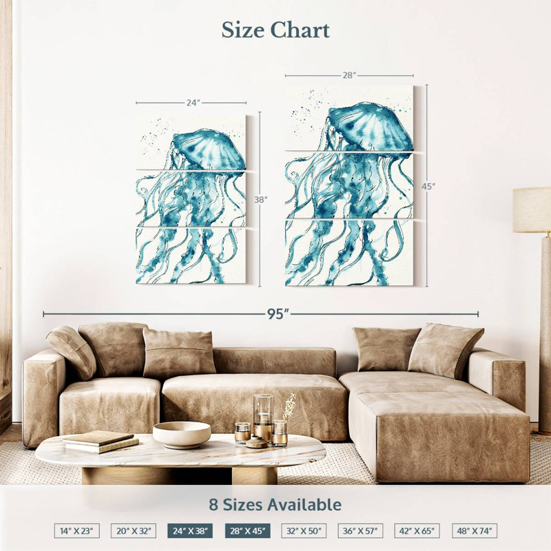 Deep Sea II V2 Teal, H 38 po x l 24 po