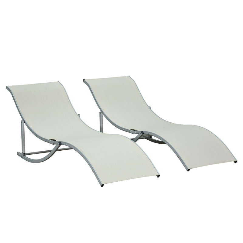 61cm Long Chaise Lounge Set, Ivory