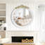 Miroir rond blanc en bois